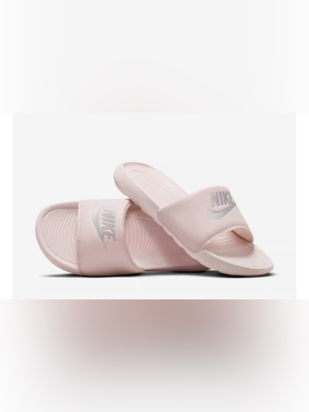 Woman's Nike Victori One Slide Sandal in Rose Pink. Size 8